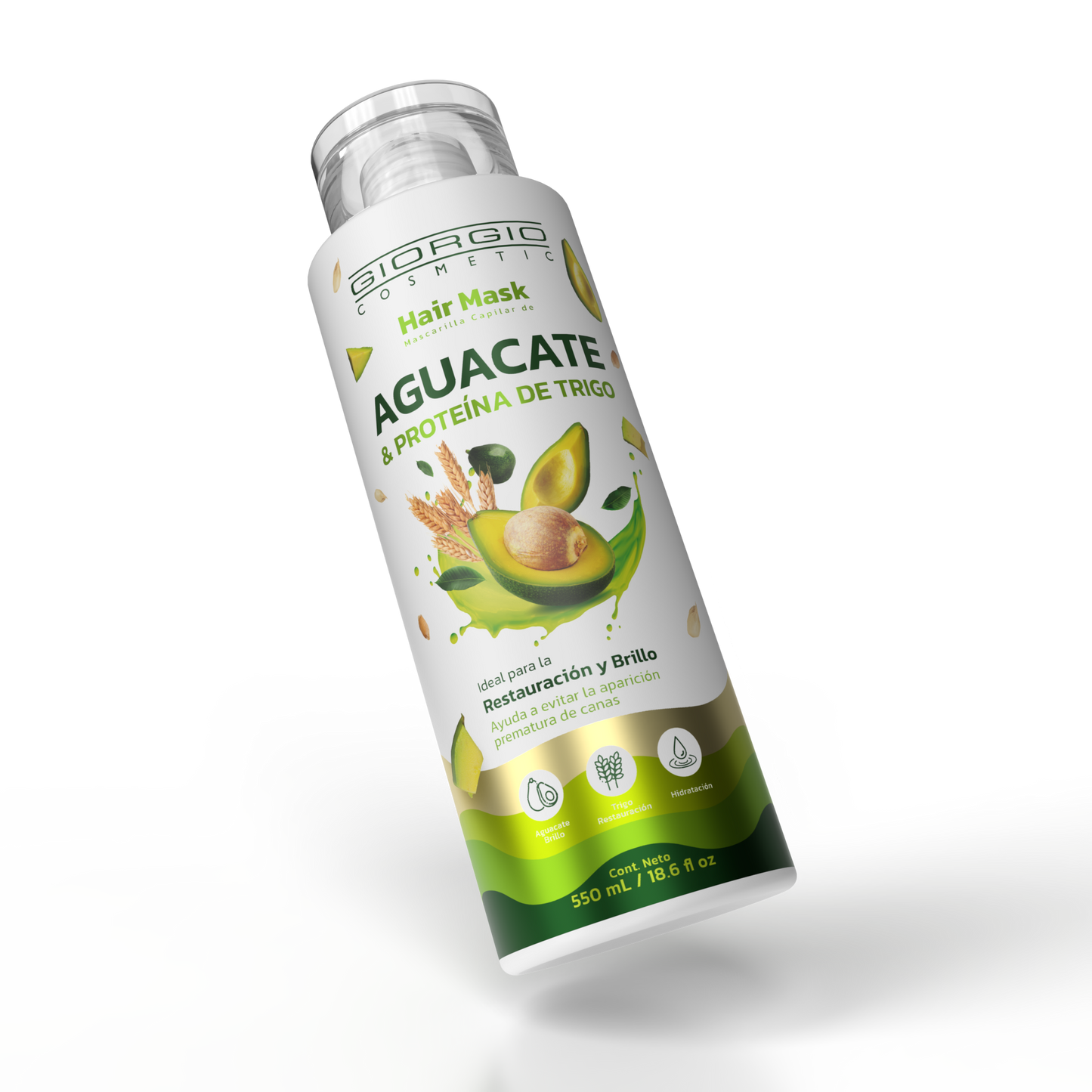 HAIR MASK DE AGUACATE & PROTEÍNA DE TRIGO X 550 mL