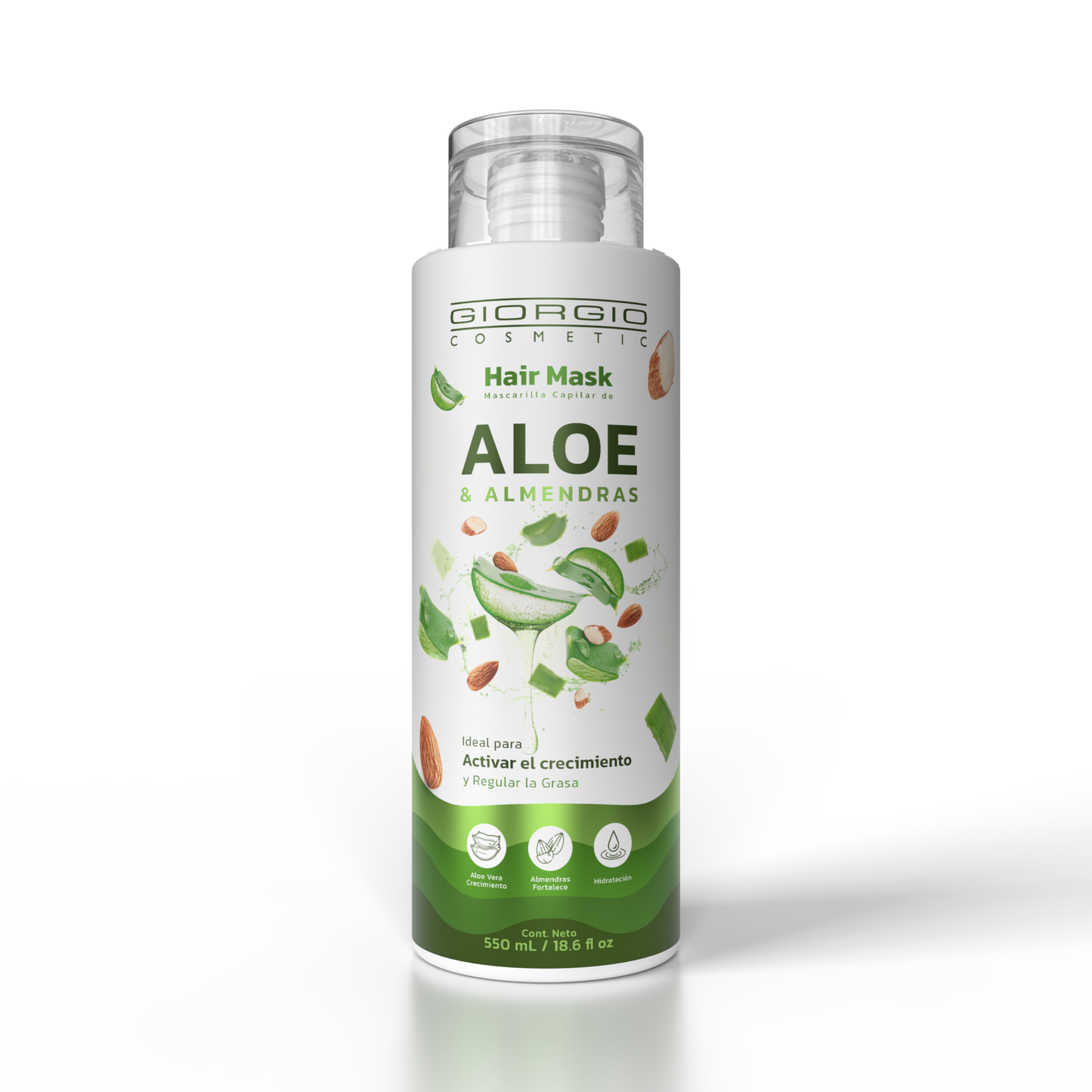 HAIR MASK DE ALOE & ALMENDRAS X 550 mL