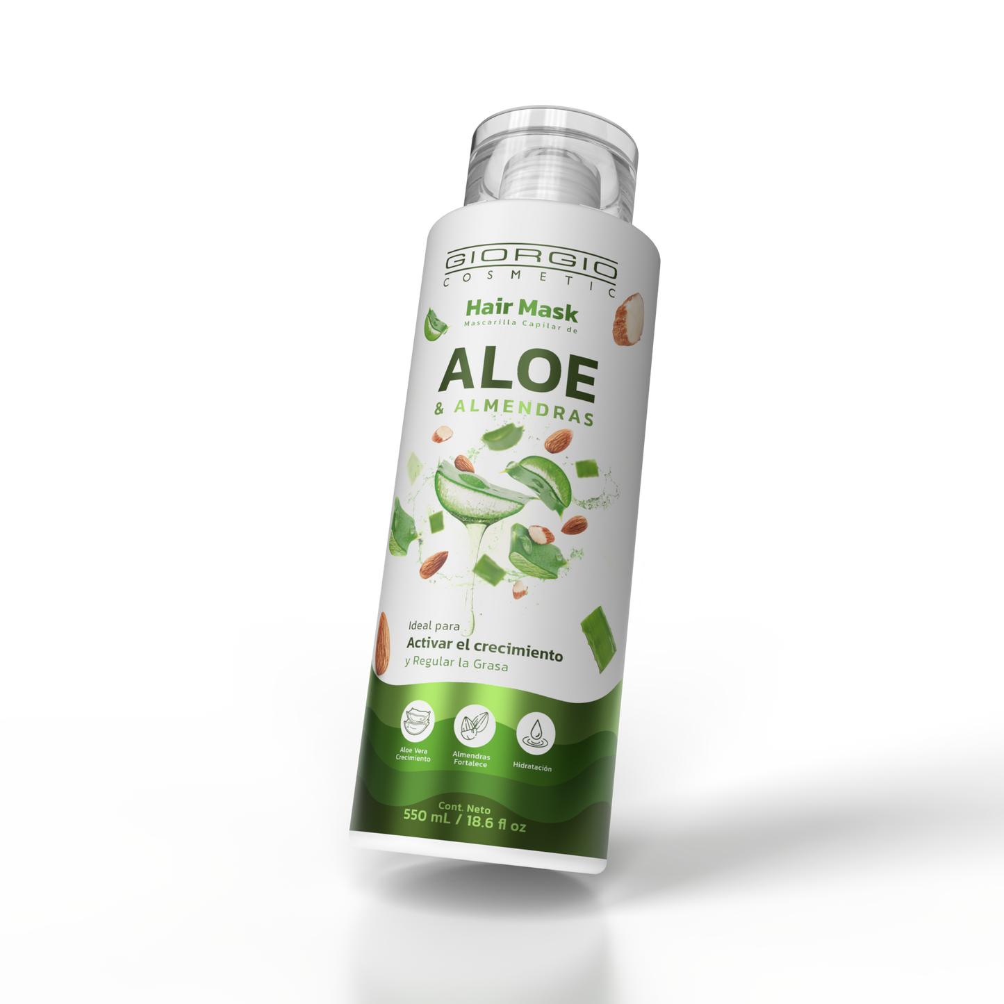 HAIR MASK DE ALOE & ALMENDRAS X 550 mL