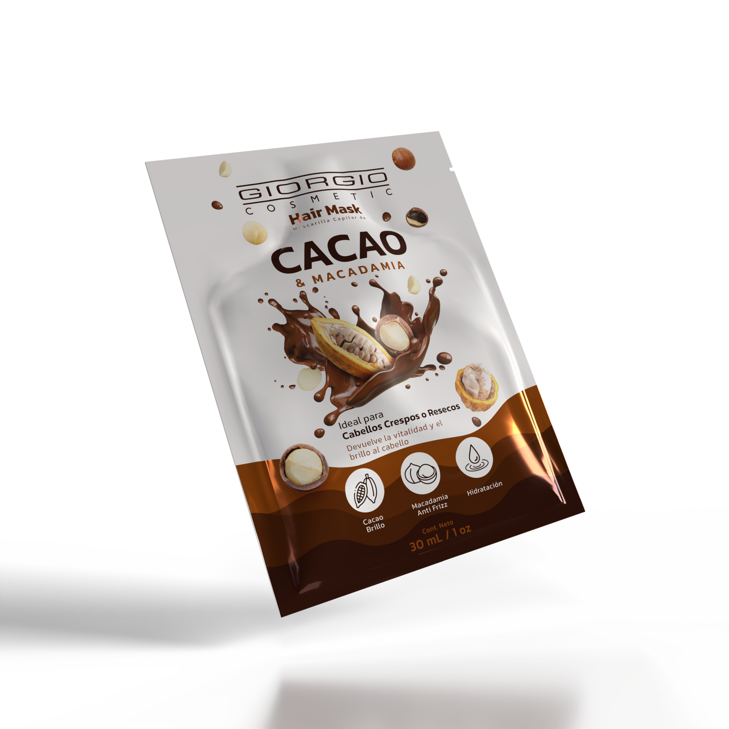 HAIR MASK DE CACAO Y MACADAMIA Caja 30 uds x 30 mL