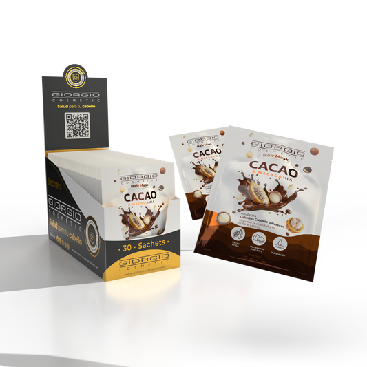 HAIR MASK DE CACAO Y MACADAMIA Caja 30 uds x 30 mL