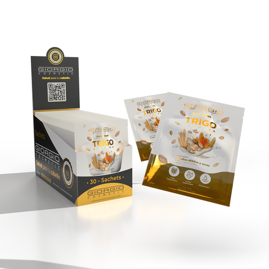 HAIR MASK DE TRIGO & AVENA Caja 30 uds x 30 mL