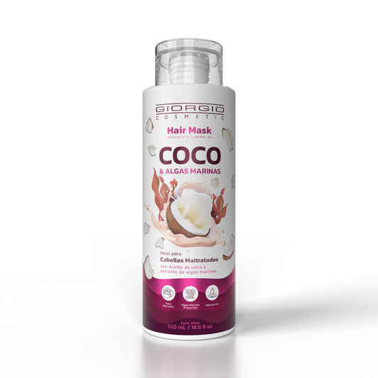 HAIR MASK MASCARILLA DE COCO Y ALGAS MARINAS X 550 mL