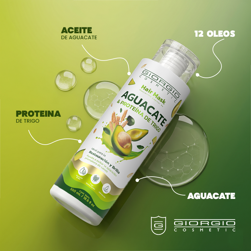 Mascarilla Capilar AGUACATE (Restauración y Brillo) X 550 mL