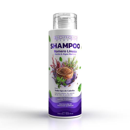 SHAMPOO DE ROMERO LINAZA Y MENTA 550 mL