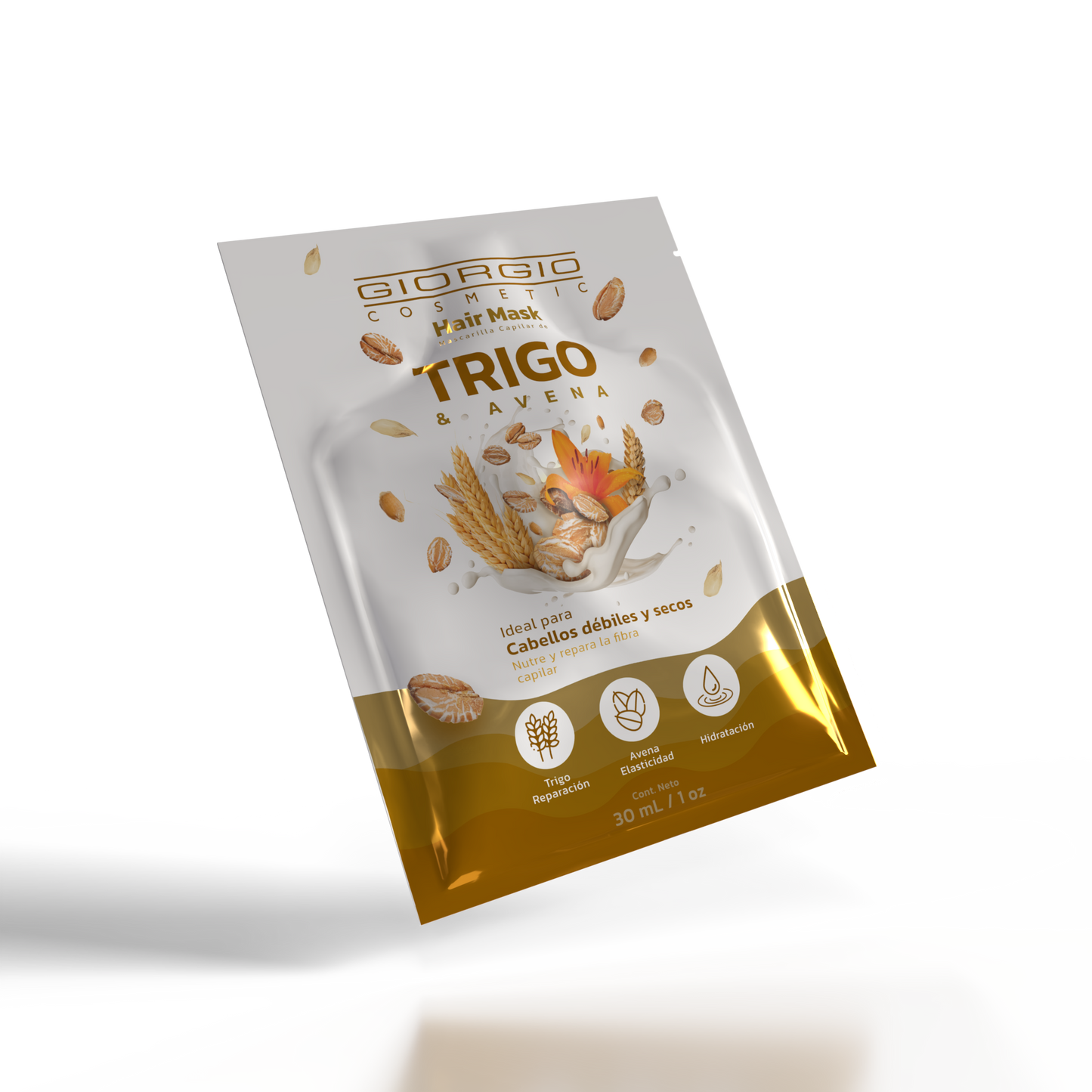 HAIR MASK DE TRIGO & AVENA Caja 30 uds x 30 mL